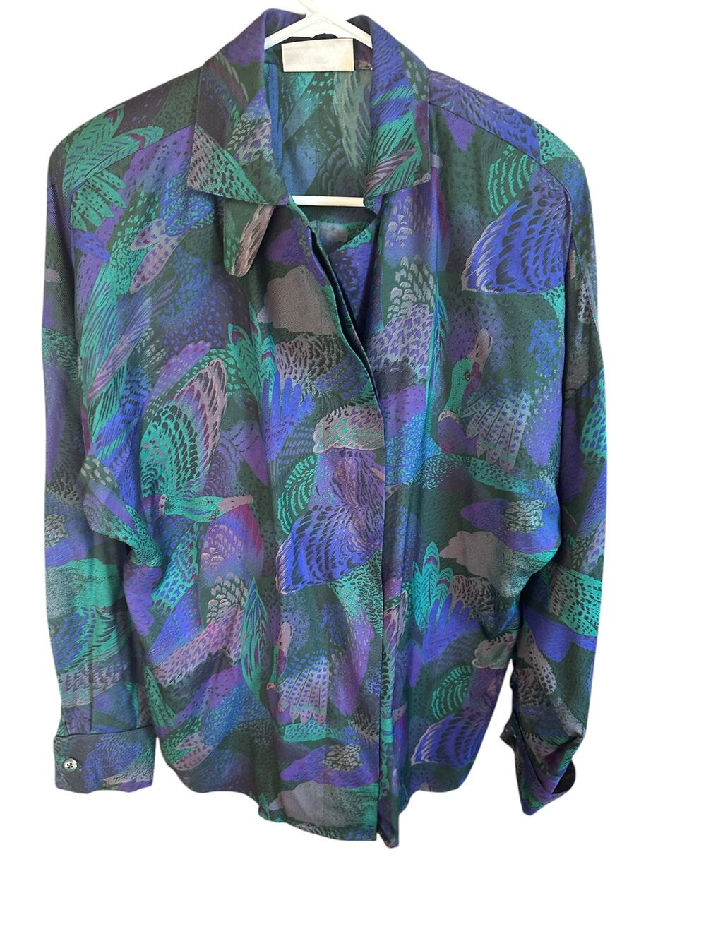 Ellen Tracy 100% Silk Size 6 Vintage blouse